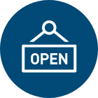 Animated open sign icon