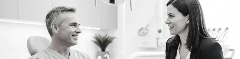 dental consultant talking with dentist